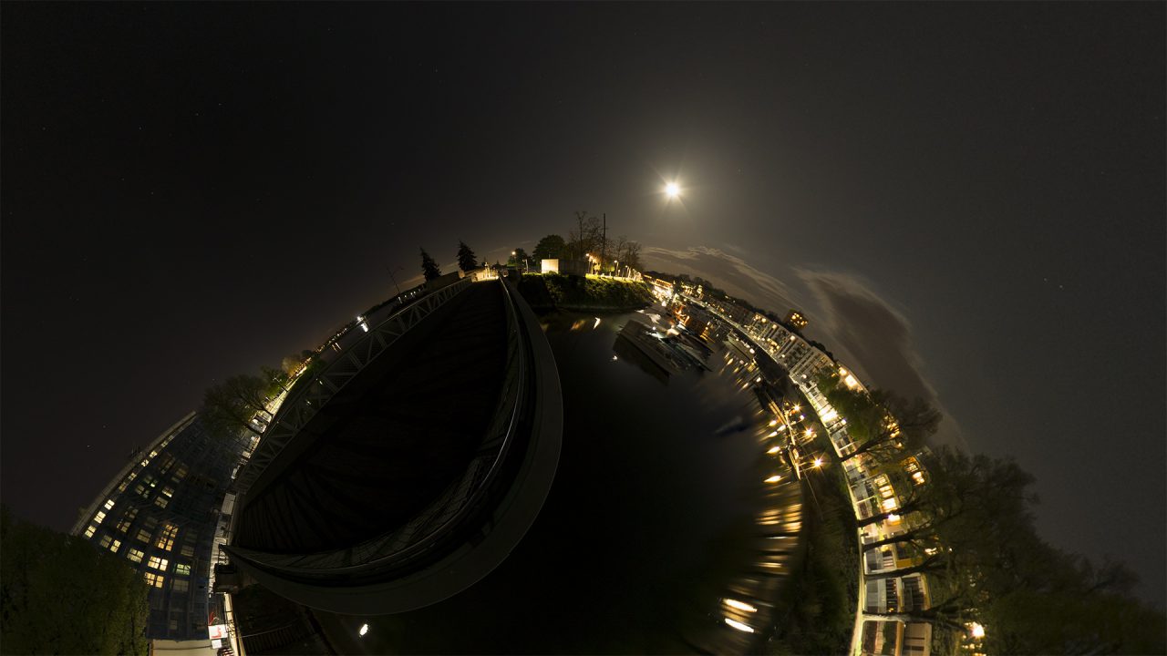 Winterhafen in Mainz – 360 Grad Panorama Winterhafen in Mainz – 360 Grad Panorama
